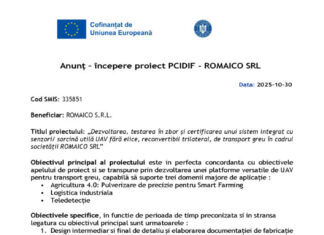 Comunicat de presă ROMAICO S.R.L.
