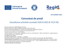 Comunicat de presă DENTA MED & TECH S.R.L.
