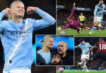 Premier League: Erling Haaland – „dublă” într-o partidă grea