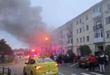 Apartament în flăcări, pe Bulevardul Oltenia