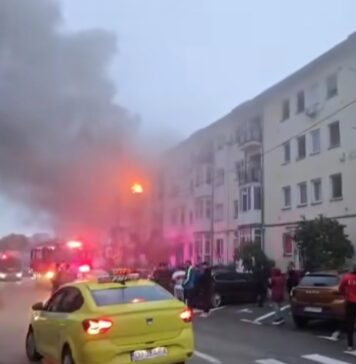 Apartament în flăcări, pe Bulevardul Oltenia