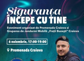 “Siguranța începe cu tine!”, eveniment organizat de Gruparea de Jandarmi Mobilă Craiova