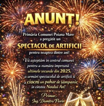 Poiana Mare: Spectacol cu artificii la cumpăna anilor