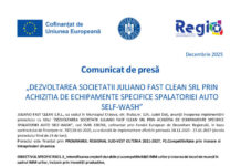 Comunicat de presă JULIANO FAST CLEAN S.R.L.