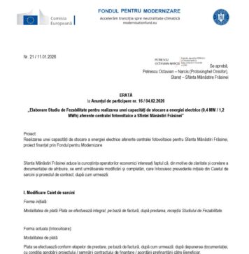 Comunicat de presă Sfanta Mănăstire Frăsinei