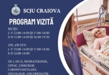 Spitalul Clinic Județean de Urgență Craiova a transmis programul de vizită și regulile de acces în instituție