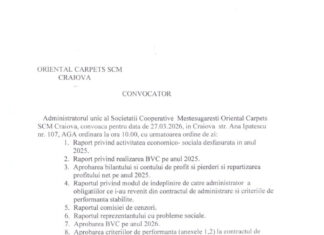 Convocator Oriental Carpets SCM