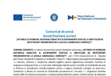 Comunicat de presă COMUNA GHERCEȘTI
