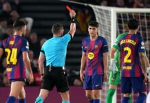 Liga Campionilor: Barca, record nefericit de cartonaşe roşii