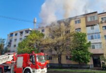 Incendiu puternic la Craiova