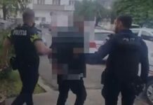A amenințat o familie și a fost reținut de polițiști