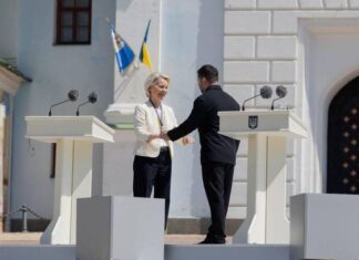 De la Kiev Ursula von der Leyen a anunţat un parteneriat pentru creşterea producţiei de drone