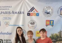 Doi elevi craioveni, însoțiși de un cadru didactic, reprezentanții Centrului de Excelență Dolj la Tabăra Națională de Matematică