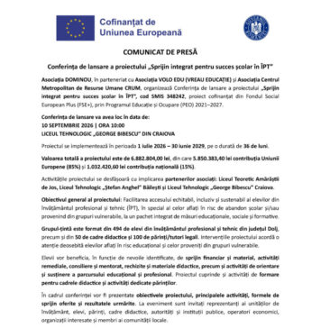 Comunicat de presă Asociația DOMINOU